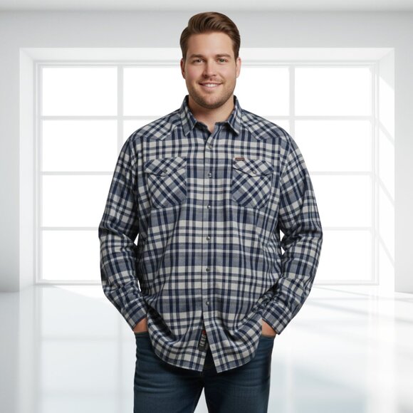 Wrangler Men's Plaid Shirt, Size 3X, New with Tags Casual Long Sleeve Button Up - Picture 1 of 12